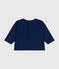 Langärmeliges Baby T-Shirt aus feinem Jersey blau MEDIEVAL