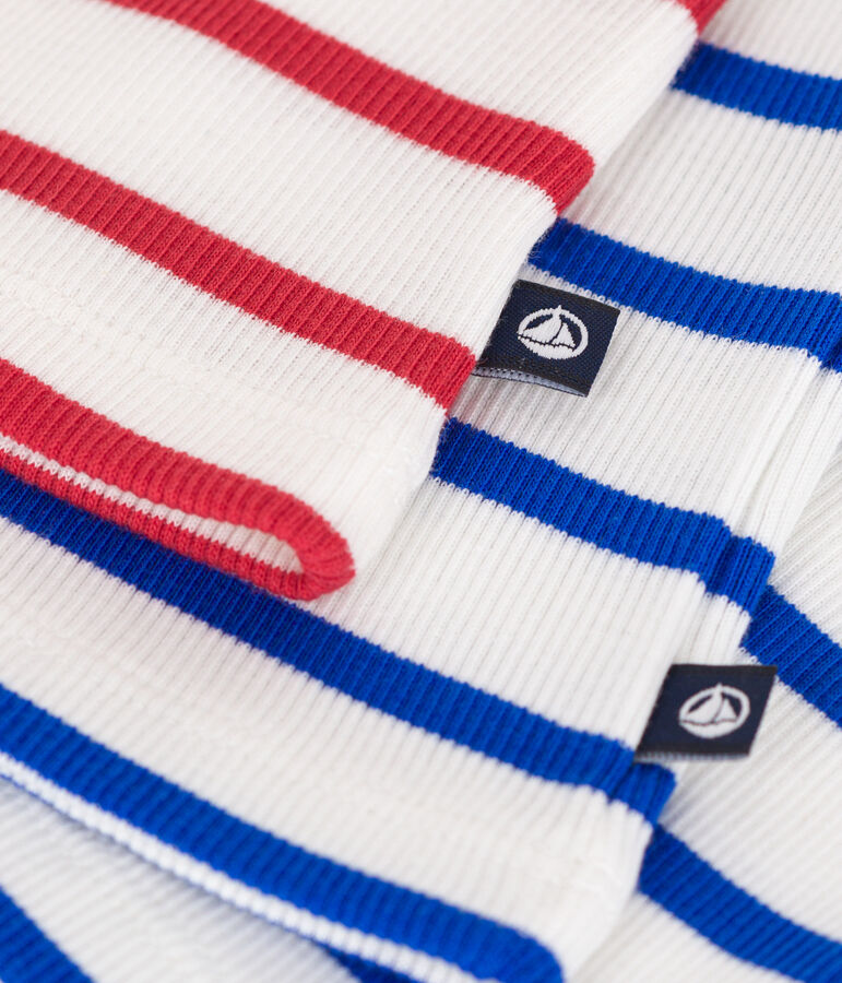 2er-Set Kinder-Unterhemden aus Baumwolle mit Streifen variante 1