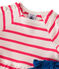 Robe bébé fille rayée weiss LAIT/rosa PEONY