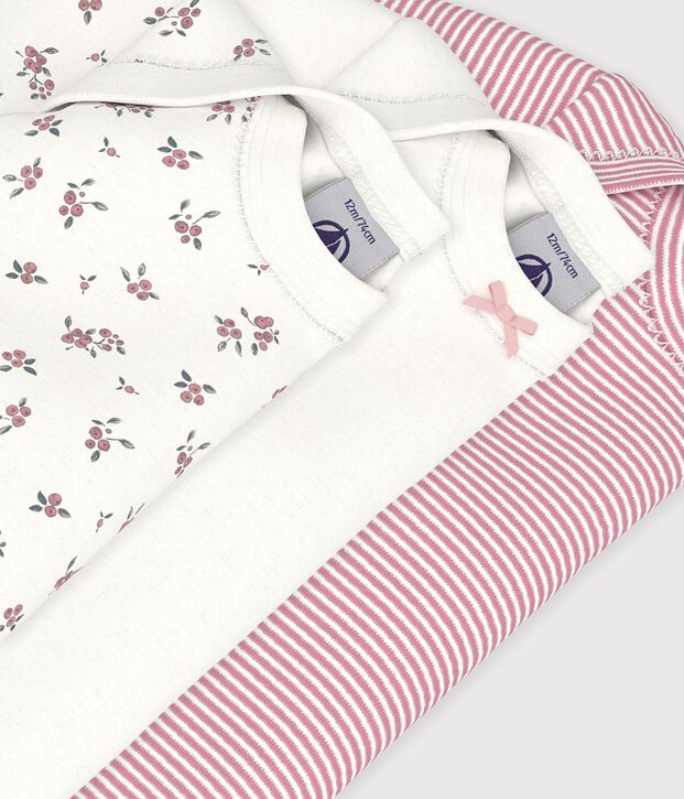 Set lang&auml;rmeliger Baby-Bodys aus Baumwolle mit Blaubeeren vielfarbig