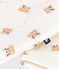 Baby-Kurzoverall aus Baumwolle mit roten Pandas MILK/ MULTICO