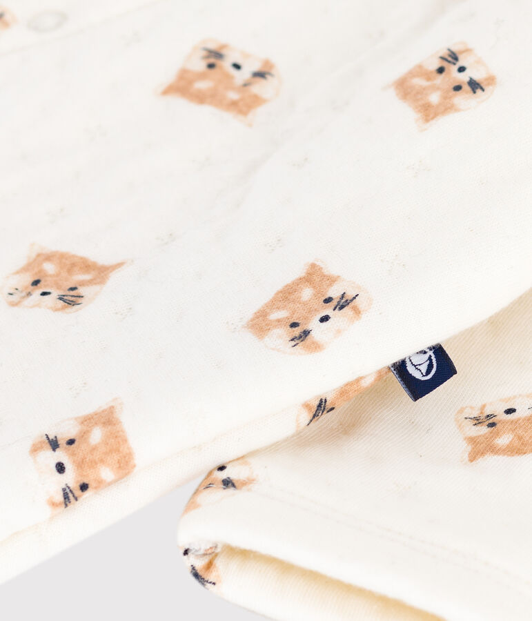 Baby-Kurzoverall aus Baumwolle mit roten Pandas naturfarben/vielfarbig