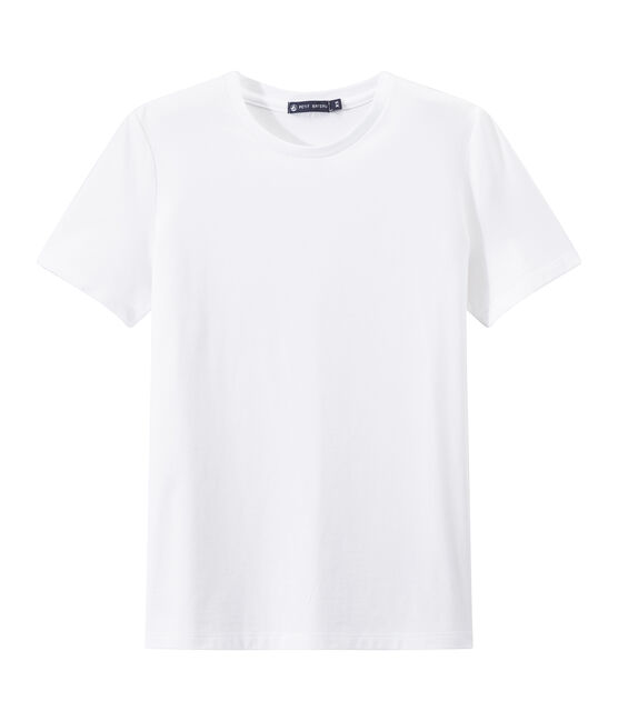 Gestreiftes Damen-T-Shirt aus leichtem Jersey „INDISPENSABLE“ weiss ECUME