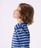 Kinder-Shirt Marini&egrave;re aus Baumwolle mit Streifen blau/blau
