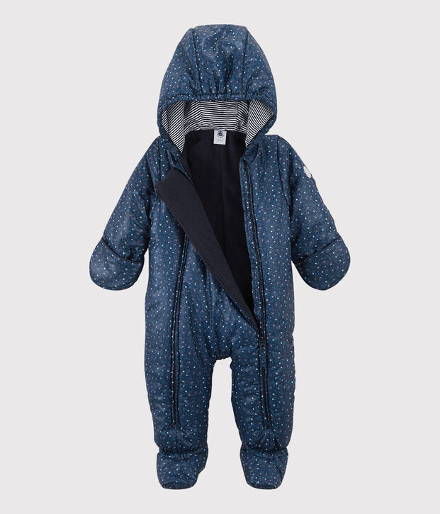 Baby-Fliegeroverall mit Muster blau/vielfarbig