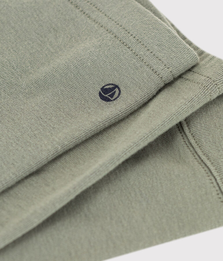 Einfarbige Baby-Leggings aus Baumwolle gr&uuml;n