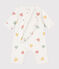 Langer Baby-Overall aus Baumwolle weiss MARSHMALLOW/weiss MULTICO