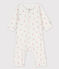 Fußloser Baby-Bodyjama aus Bio-Baumwolle  weiss MARSHMALLOW/weiss MULTICO