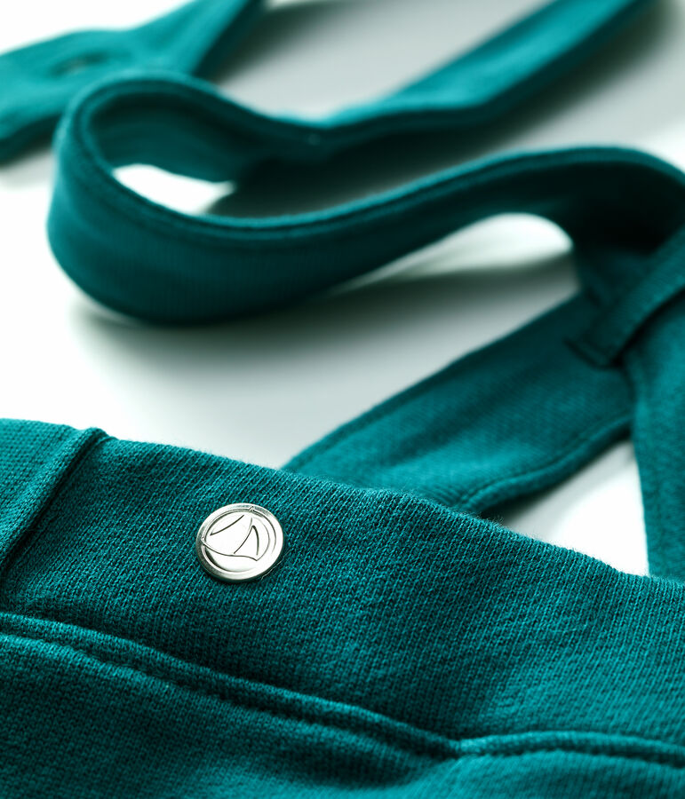 Baby-Tr&auml;gerhose aus Molton. gr&uuml;n