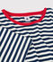 Damen-T-Shirt DAS BOXY aus Baumwolle blau MEDIEVAL/weiss MARSHMALLOW