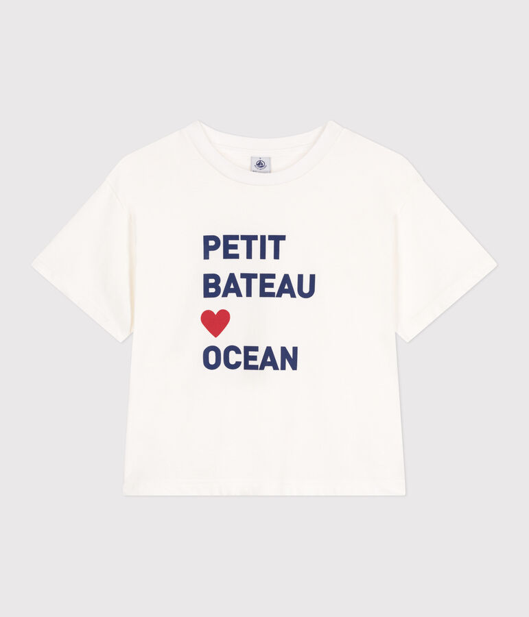 Damen-T-Shirt LE BOXY aus Baumwolle weiss