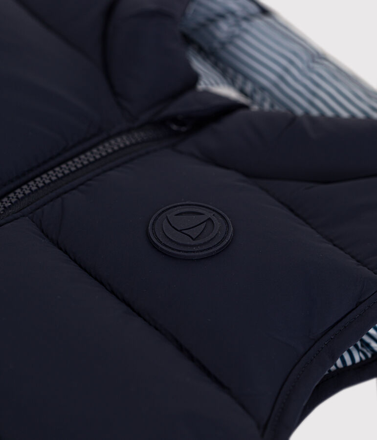 &Auml;rmellose Baby-Steppweste blau