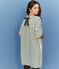 Kurzärmliges Kleid für Damen beige COQUILLE/grün SOUSBOIS