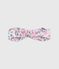Baby-Stirnband aus Popeline mit Blumenmuster rosa CHARME/weiss MULTICO