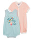 Duo Baby-Kurzoveralls Mädchen aus Rippstrick