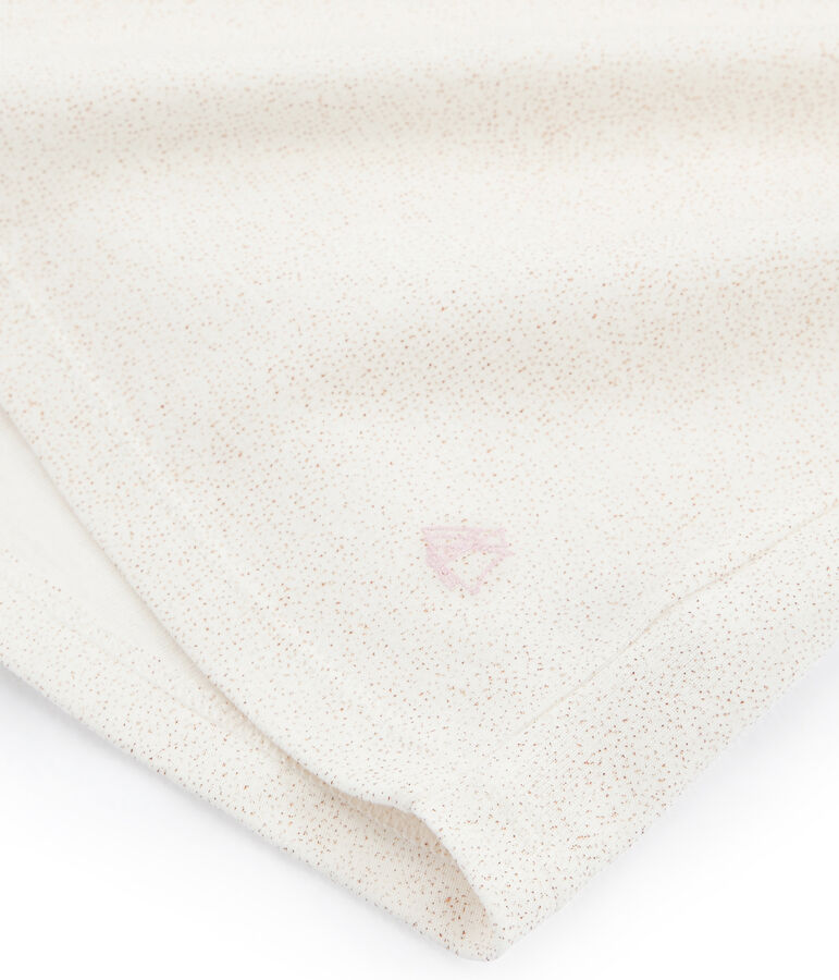 Kurz&auml;rmeliges Kinder-T-Shirt M&auml;dchen weiss/rosa