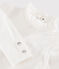 Kinder-T-Shirt mit krausem Kragen für Mädchen weiss MARSHMALLOW