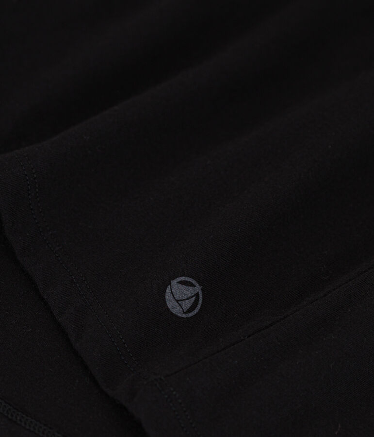 Lang&auml;rmeliges Damen-T-Shirt Le Droit mit Rundhalsausschnitt aus feinem Jersey schwarz