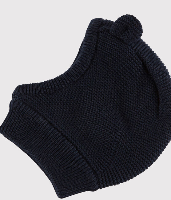 Einfarbige Baby-Kapuzenmütze für Mädchen/Jungen blau SMOKING