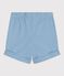 Baby-Shorts aus einfarbiger Baumwolle blau FLO