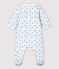 Gemusterter Baby-Bodyjama mit Boot-Motiv, aus Doppeljersey aus Bio-Baumwolle weiss MARSHMALLOW/blau COOL