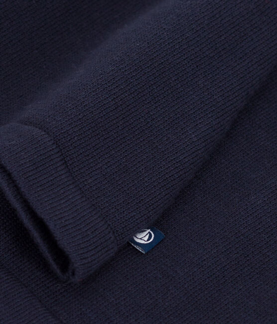 Langärmeliges Kinder-Kleid aus Baumwolle blau SMOKING