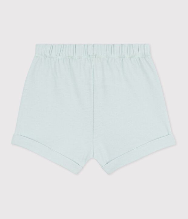 Baby-Shorts aus einfarbiger Baumwolle gr&uuml;n