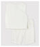 Zweiteiliges Baby-Set aus gestreifter Popeline für Jungen weiss MARSHMALLOW/weiss MULTICO