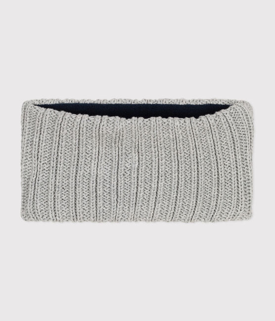 Baby-Schlauchschal aus Strick mit Fleece-Futter grau CHATON CHINE