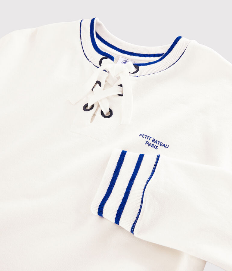 Sweatshirt aus Molton Damen weiss