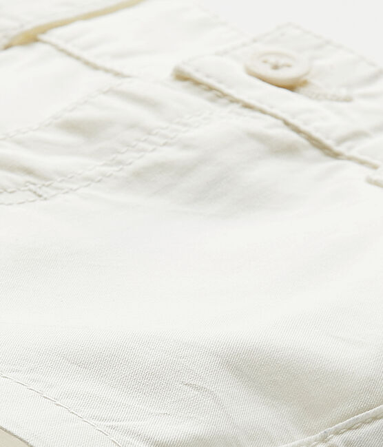 Baby-Jungen-Shorts aus Baumwolle weiss MARSHMALLOW