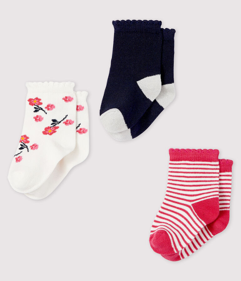 3er-Set Babysocken vielfarbig