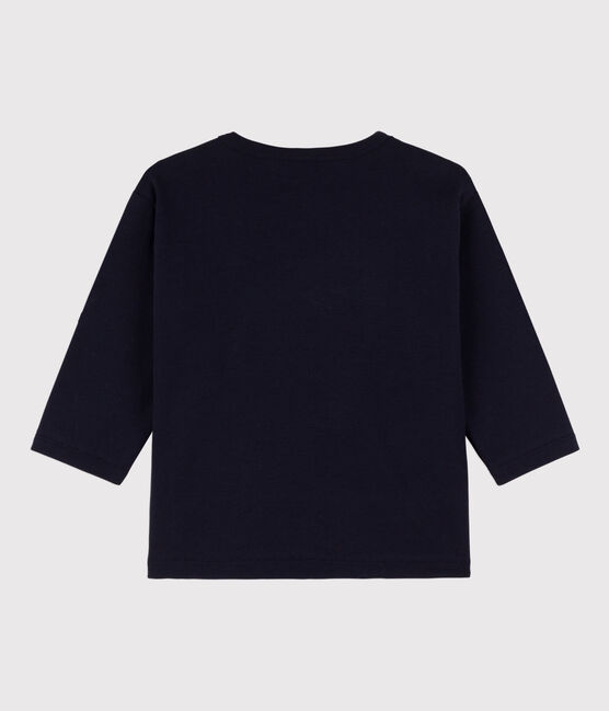 Langärmeliges Baby-T-Shirt aus Baumwolle blau SMOKING