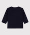 Langärmeliges Baby-T-Shirt aus Baumwolle blau SMOKING