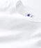 Damen-T-Shirt aus Baumwolle mit Rundhalsausschnitt weiss ECUME