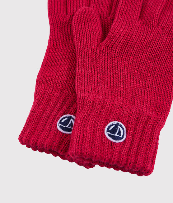 Kinderhandschuhe für Mädchen und Jungen rot TERKUIT