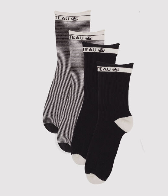 Set aus zwei Paar Damensocken blau SMOKING