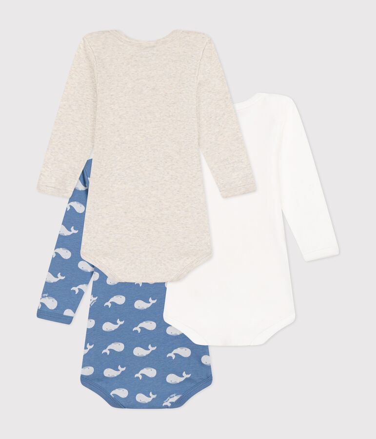 3er-Set lang&auml;rmelige Bodys aus Baumwolle mit Walmotiv f&uuml;r Babys variante 1