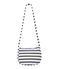 Gestreifte Mädchen-Schultertasche weiss MARSHMALLOW/blau SMOKING