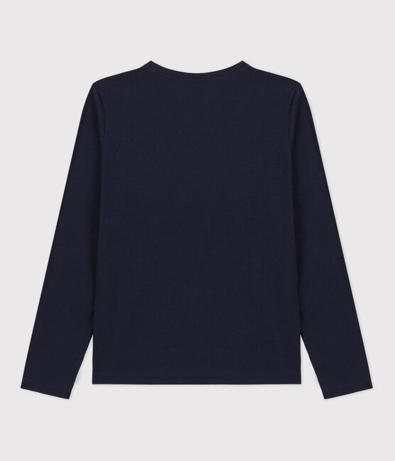 T-Shirt LE DROIT aus Baumwolle mit V-Ausschnitt für Damen blau SMOKING