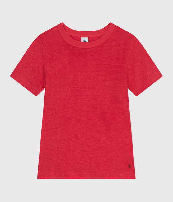 Kurzärmeliges Damen-T-Shirt aus Leinen SPI
