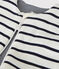 Baby-Wendeschlafsack aus Rippstrick mit Streifen-Design beige COQUILLE/blau ABYSSE