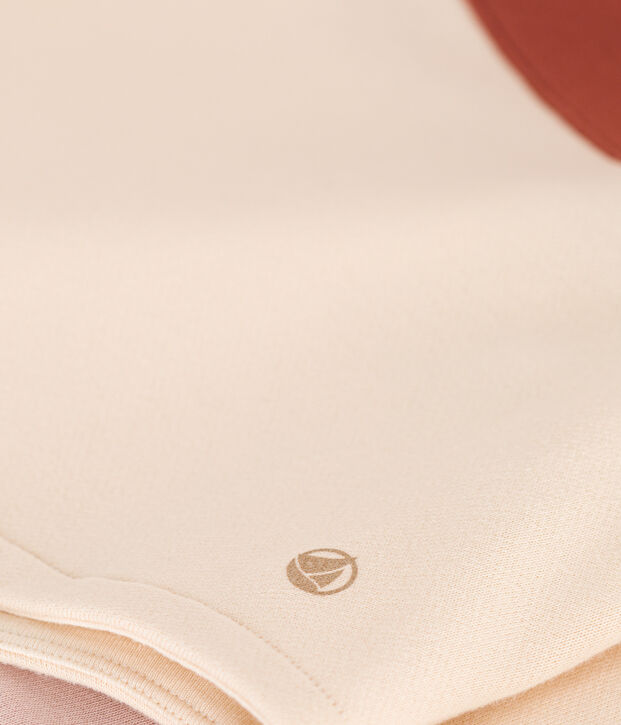 Kinder-Sweatshirt mit Kapuze aus Molton f&uuml;r M&auml;dchen braun/vielfarbig