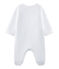 Unisex-Baby-Strampler aus bedrucktem, gedoppeltem Jersey weiss ECUME