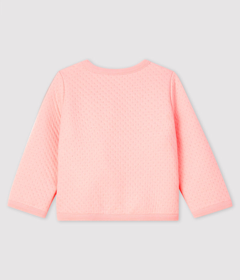 Baby-Cardigan aus Doppeljersey f&uuml;r M&auml;dchen rosa