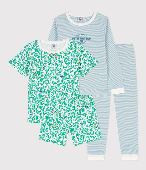 2er-Set Kinderpyjama und Kinder-Kurzpyjama aus Baumwolle für Jungen variante 1