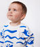 Baby-Sweatshirt aus Baumwolle mit Hai-Motiv blau MARSHMALLOW/ PORCELANA