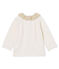 Baby-Cardigan aus Woll-/Baumwollstrick für Mädchen weiss MARSHMALLOW