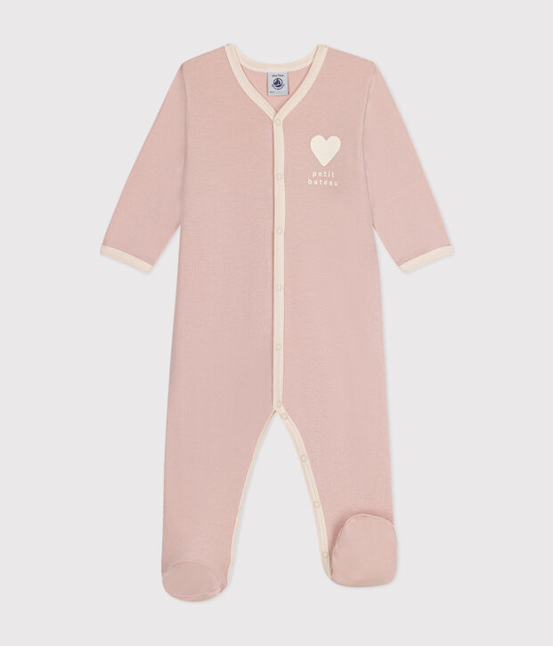 Baby-Strampler aus Baumwolle rosa
