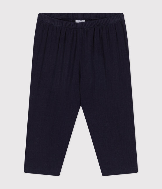 Baby-Hose aus Musselin-Stoff blau SMOKING